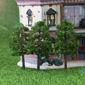 WINOMO 20pcs Model Trees Miniature Landscape Scenery Train Railways Trees Scale 1:100 Dark Green