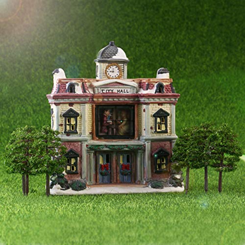 WINOMO 20pcs Model Trees Miniature Landscape Scenery Train Railways Trees Scale 1:100 Dark Green