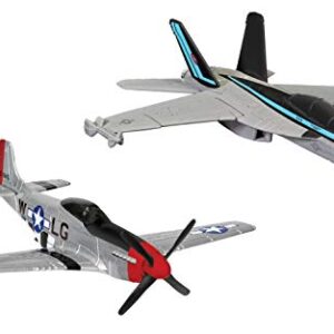 Corgi Top Gun Maverick's F/A-18 Hornet & P-51D Mustang Fit The Box Aircraft Display Models CS90683