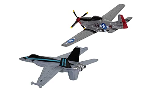 Corgi Top Gun Maverick's F/A-18 Hornet & P-51D Mustang Fit The Box Aircraft Display Models CS90683