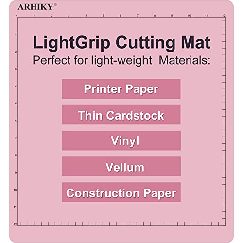ARHIKY LightGrip Cutting Mat 12"x12" for Cricut Maker 3/Maker/Explore 3/Air 2/Air/One Light Adhesive Sticky (3Pack)