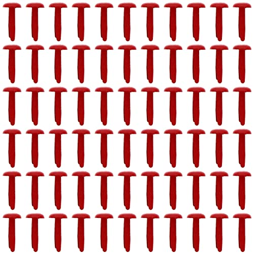 ARTIBETTER 200pcs Mini Brads Iron Metal Brad Paper Fastener for Scrapbooking Craft DIY Paper Red