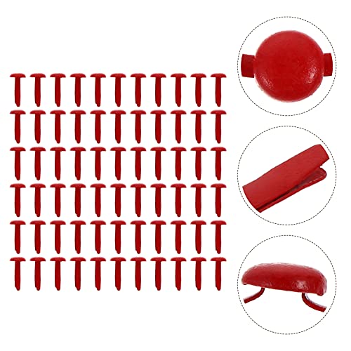 ARTIBETTER 200pcs Mini Brads Iron Metal Brad Paper Fastener for Scrapbooking Craft DIY Paper Red