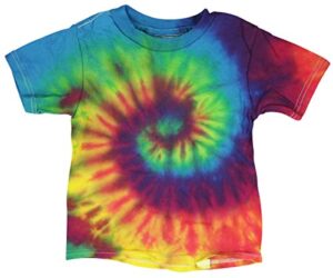 short sleeve tie-dye t-shirt – reactive rainbow -toddler – assorted sizes (4t)