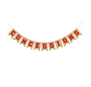 baseball theme concessions banner burlap bunting banner garland for sports party decoration -#1