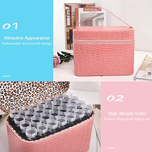 84 Slots Diamond Storage Box Diamond Embroidery Rhinestones Painting Accessory Jewelry Beads Organizer Carry Case Zipper Design