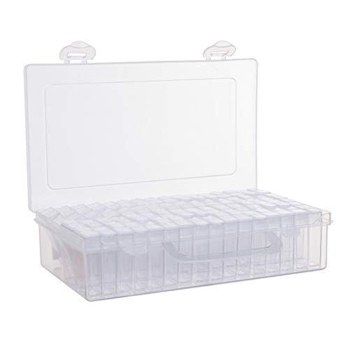 hwangli 24/42/64/84/100 Grids Clear Diamond Painting Dispenser Bottle Bead Container Organizers 42 Grids