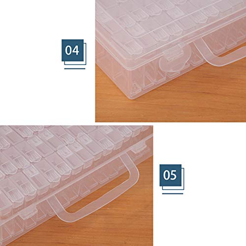 hwangli 24/42/64/84/100 Grids Clear Diamond Painting Dispenser Bottle Bead Container Organizers 42 Grids