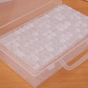 hwangli 24/42/64/84/100 Grids Clear Diamond Painting Dispenser Bottle Bead Container Organizers 42 Grids