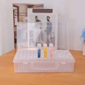 hwangli 24/42/64/84/100 Grids Clear Diamond Painting Dispenser Bottle Bead Container Organizers 42 Grids