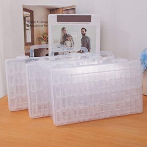 hwangli 24/42/64/84/100 Grids Clear Diamond Painting Dispenser Bottle Bead Container Organizers 42 Grids