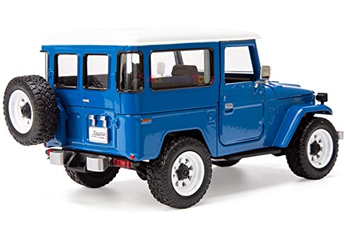 All Star Toys Exclusive Toyota Land Cruiser FJ40 Royal Blue with Custom Off-Road Wheels 1/24 Diecast Model by Motormax 79323 FJ Cruiser J40