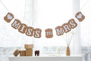 miss to mrs banner vintage wedding party decoration