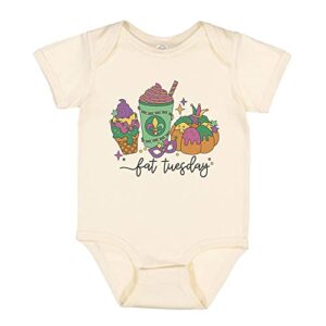 taty kids fat tuesday mardi gras baby infant one piece bodysuit 18 months natural