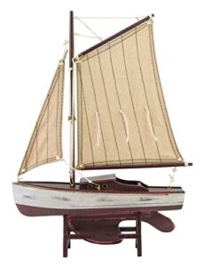 sailingstory wooden sailboat decor sailboat gift boat model ship yacht distressed red