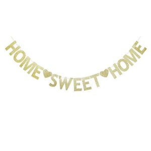 home sweet home banner,funny gold glitter welcome home party sign decors, family party supplies