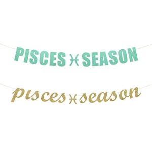 Pisces Season banner - Pisces, Horoscope Zodiac, Pisces Birthday Decoration, Star Sign party Hanging letter sign (Customizable)