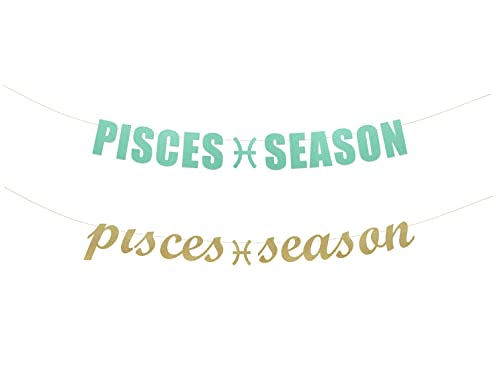 Pisces Season banner - Pisces, Horoscope Zodiac, Pisces Birthday Decoration, Star Sign party Hanging letter sign (Customizable)