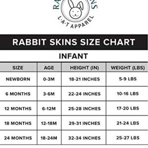 RABBIT SKINS, Baby Soft Cotton Long Sleeve Bodysuit, Natural, 6 Months