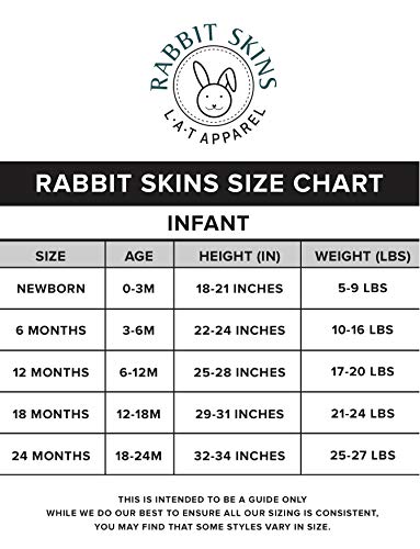 RABBIT SKINS, Baby Soft Cotton Long Sleeve Bodysuit, Natural, 6 Months