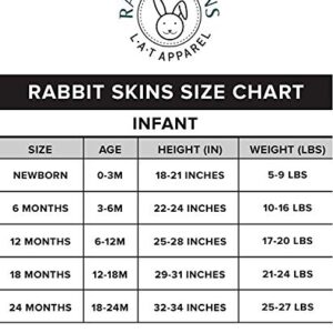 RABBIT SKINS, Baby Soft Cotton Long Sleeve Bodysuit, Natural, 6 Months