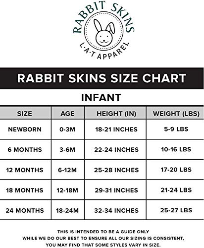 RABBIT SKINS, Baby Soft Cotton Long Sleeve Bodysuit, Natural, 6 Months