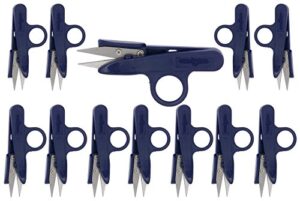 golden eagle sharp point quick-clip lightweight thread snippers (12 piece pack)