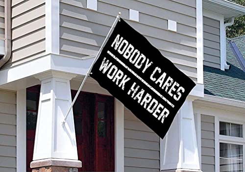 Nobody Cares Work Harder Flag Motivational Home Gym Room Tapestry Wall Decor Indoor Banner 3x5 Feet