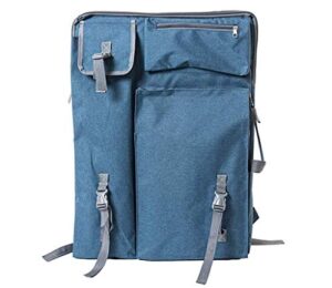 art carrying case portfolio/art portfolio bag – art portfolio carry case bag backpack/student artist outdoor art supply sketch board travel sketchpad drawing board bag/blue
