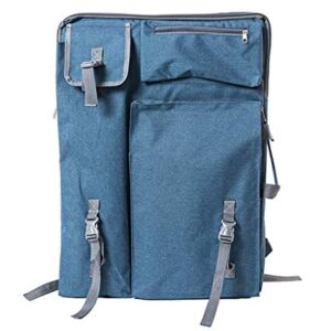 Art Carrying Case Portfolio/Art Portfolio Bag - Art Portfolio Carry Case Bag Backpack/Student Artist Outdoor Art Supply Sketch Board Travel Sketchpad Drawing Board Bag/Blue