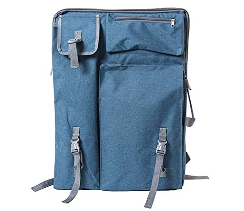 Art Carrying Case Portfolio/Art Portfolio Bag - Art Portfolio Carry Case Bag Backpack/Student Artist Outdoor Art Supply Sketch Board Travel Sketchpad Drawing Board Bag/Blue