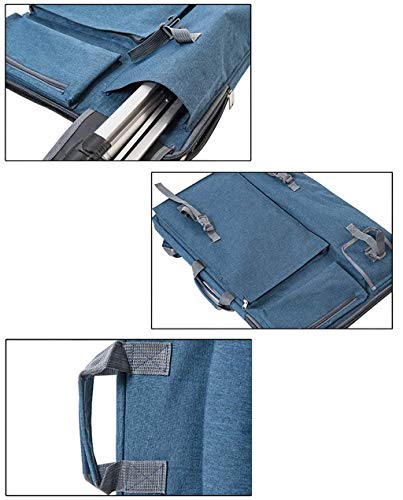 Art Carrying Case Portfolio/Art Portfolio Bag - Art Portfolio Carry Case Bag Backpack/Student Artist Outdoor Art Supply Sketch Board Travel Sketchpad Drawing Board Bag/Blue