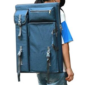 Art Carrying Case Portfolio/Art Portfolio Bag - Art Portfolio Carry Case Bag Backpack/Student Artist Outdoor Art Supply Sketch Board Travel Sketchpad Drawing Board Bag/Blue