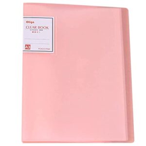 wxkn diamond painting storage book，a3 30 pags artwork report sheet letter storage book，clear folder storage bag for art portfolio painting storage(16.5×12.1 inch) (pink)