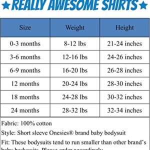 Dump and Change Funny Hockey One Piece Baby Bodysuit, 3-6 Months White