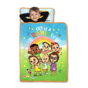 cocomelon toddler nap mat cute as a rainbow with jj and friends