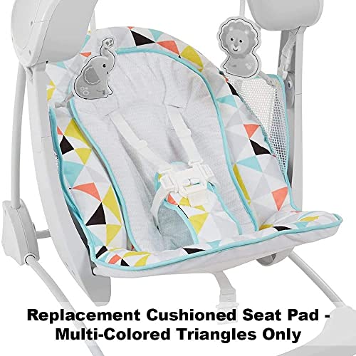 Replacement Part for Fisher-Price Deluxe Take Along Swing & Seat - DYH31 ~ Replacement Cushioned Seat Pad ~ Multi-Colored Triangles