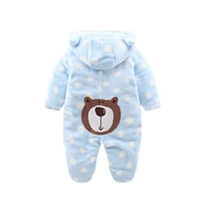 CM C&M WODRO C&M Baby Jumpsuit Outfit Hoody Coat Winter Infant Rompers Toddler Clothing Bodysuit ?Blue