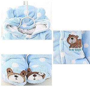 CM C&M WODRO C&M Baby Jumpsuit Outfit Hoody Coat Winter Infant Rompers Toddler Clothing Bodysuit ?Blue