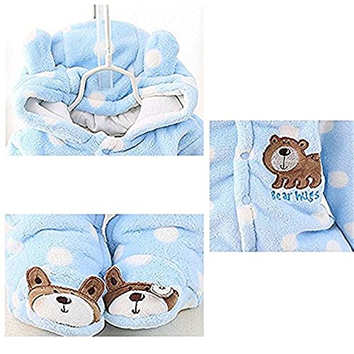 CM C&M WODRO C&M Baby Jumpsuit Outfit Hoody Coat Winter Infant Rompers Toddler Clothing Bodysuit ?Blue