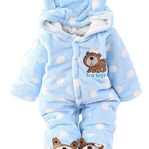 CM C&M WODRO C&M Baby Jumpsuit Outfit Hoody Coat Winter Infant Rompers Toddler Clothing Bodysuit ?Blue