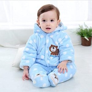 CM C&M WODRO C&M Baby Jumpsuit Outfit Hoody Coat Winter Infant Rompers Toddler Clothing Bodysuit ?Blue