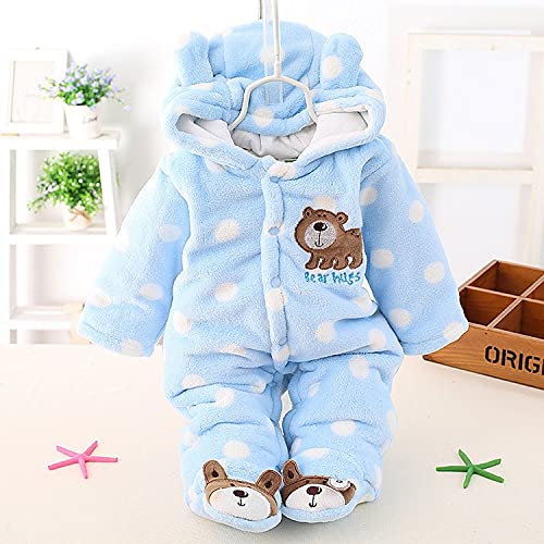 CM C&M WODRO C&M Baby Jumpsuit Outfit Hoody Coat Winter Infant Rompers Toddler Clothing Bodysuit ?Blue