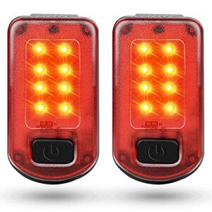 umishi runners safety lights, rechargeable led safety lights(2 pack),red color three modes high visibility for night safety multifunctional for runners,cyclist,joggers, walkers,kids,hikers,pets