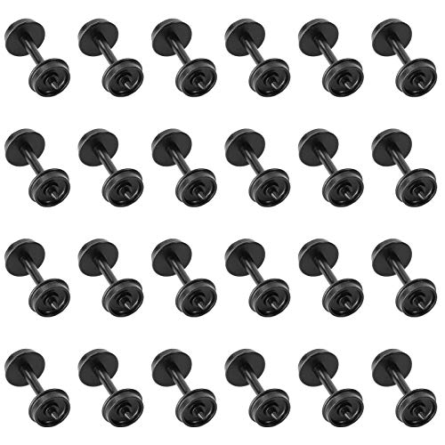 24pcs POM Plastic 33'' Wheels for Model Train 1:87 HO Scale Wheel HP28 (HO Scale)