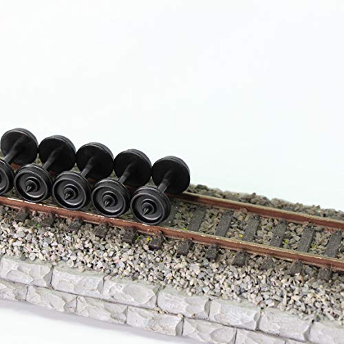 24pcs POM Plastic 33'' Wheels for Model Train 1:87 HO Scale Wheel HP28 (HO Scale)