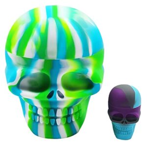 kuvis 500ml 15ml skull silicone wax containers large non-stick oil jars (c)