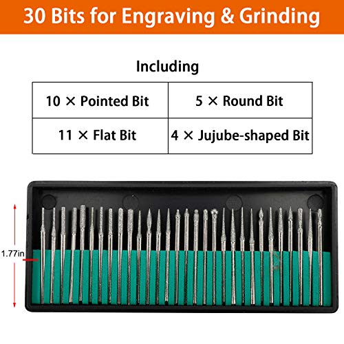 108PCS Engraving Tool Kit, Multifunctional Wired Rotary Engraver Pen DIY Miniature Sander Tool Set, Suitable for Polishing Metal, Glass, Ceramics, Plastic, Wood, Jewelry, Nails