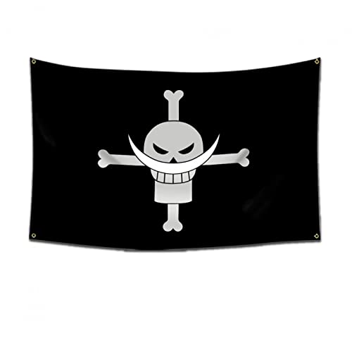 Anime One Piece Straw Hat Pirates Flag Home Bedroom Wall Decor Banner Printed Painting Luffy Skull Flags 60*90cm（23.6 x 35.4 Inches）