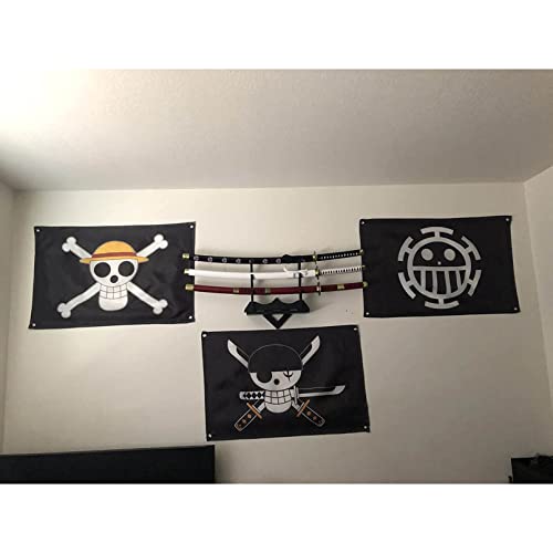 Anime One Piece Straw Hat Pirates Flag Home Bedroom Wall Decor Banner Printed Painting Luffy Skull Flags 60*90cm（23.6 x 35.4 Inches）